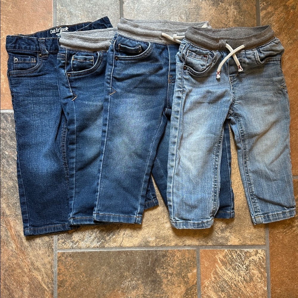 Four pairs of Cat & Jack jeans - size 18 months